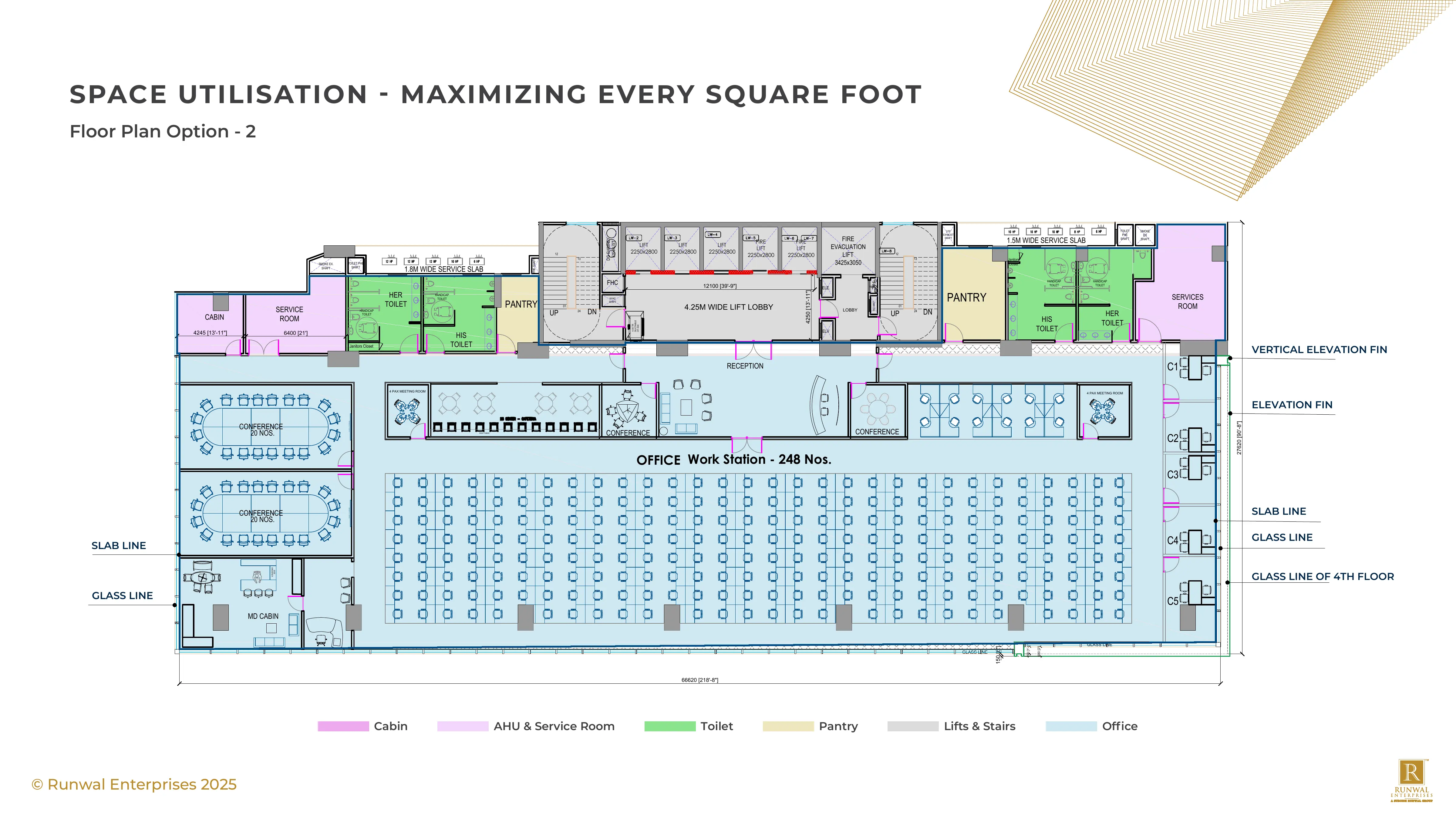 Option 2 — 248 Workstations — High-density configuration
