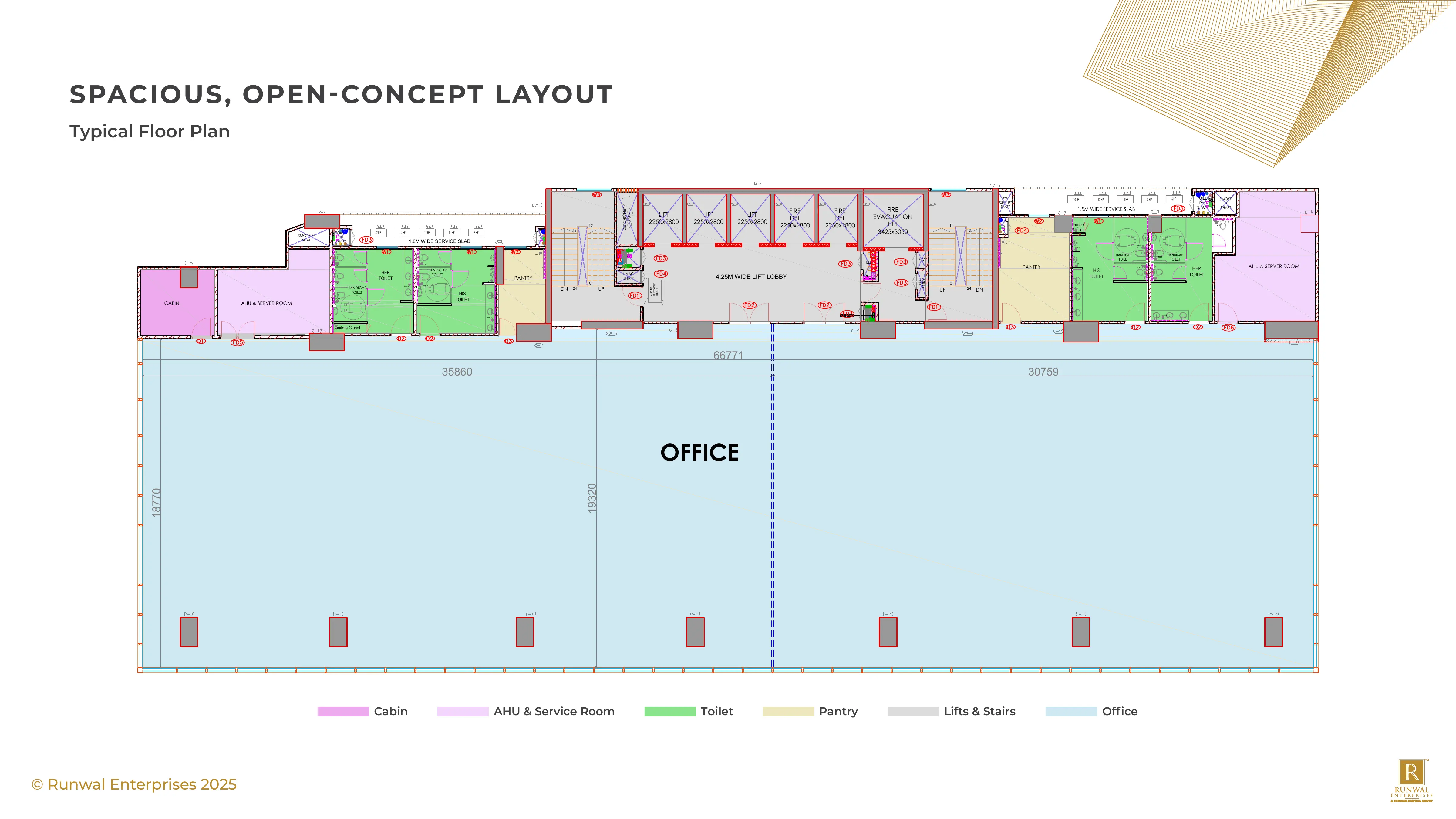 Typical Floor Plan — 27,000 sq ft
